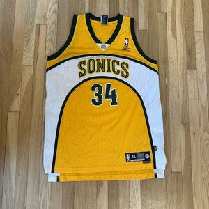 Vintage Reebok Ray Allen Sonics Jersey XL +2 length